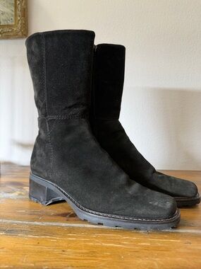 Aquatalia Black Lug Sole with Branded Logo